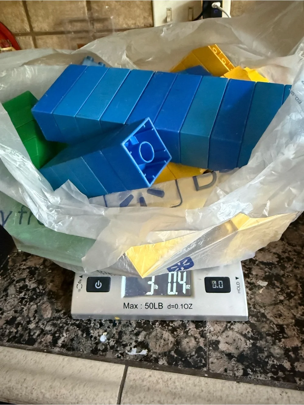 3 pounds of LEGO DUPLO piece set with assorted colors and shapes
